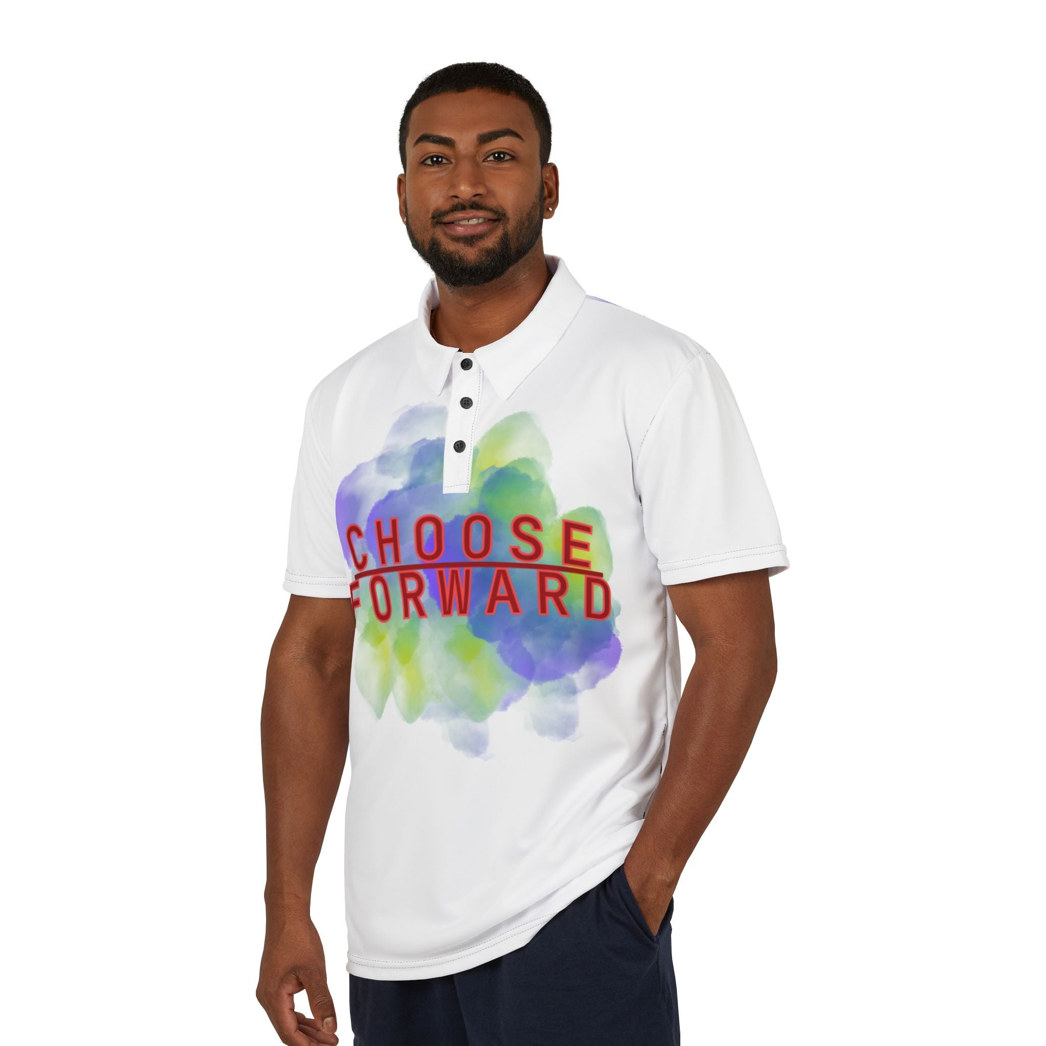 Choose Forward Polo Shirt — Motivational 'Choose Forward' Polo