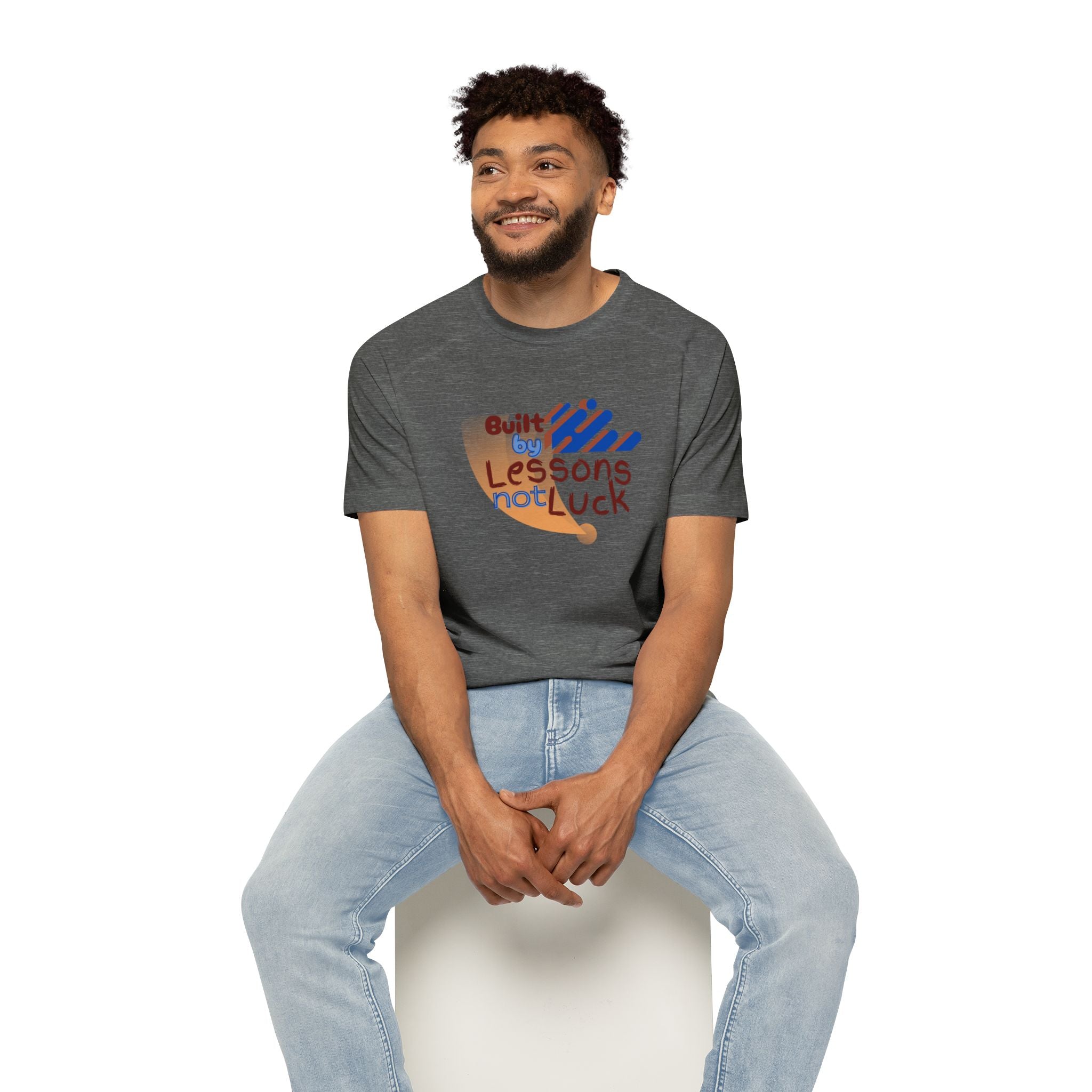 Built By Lessons Not Luck Raglan T-Shirt Motivational Retro Graphic Tee