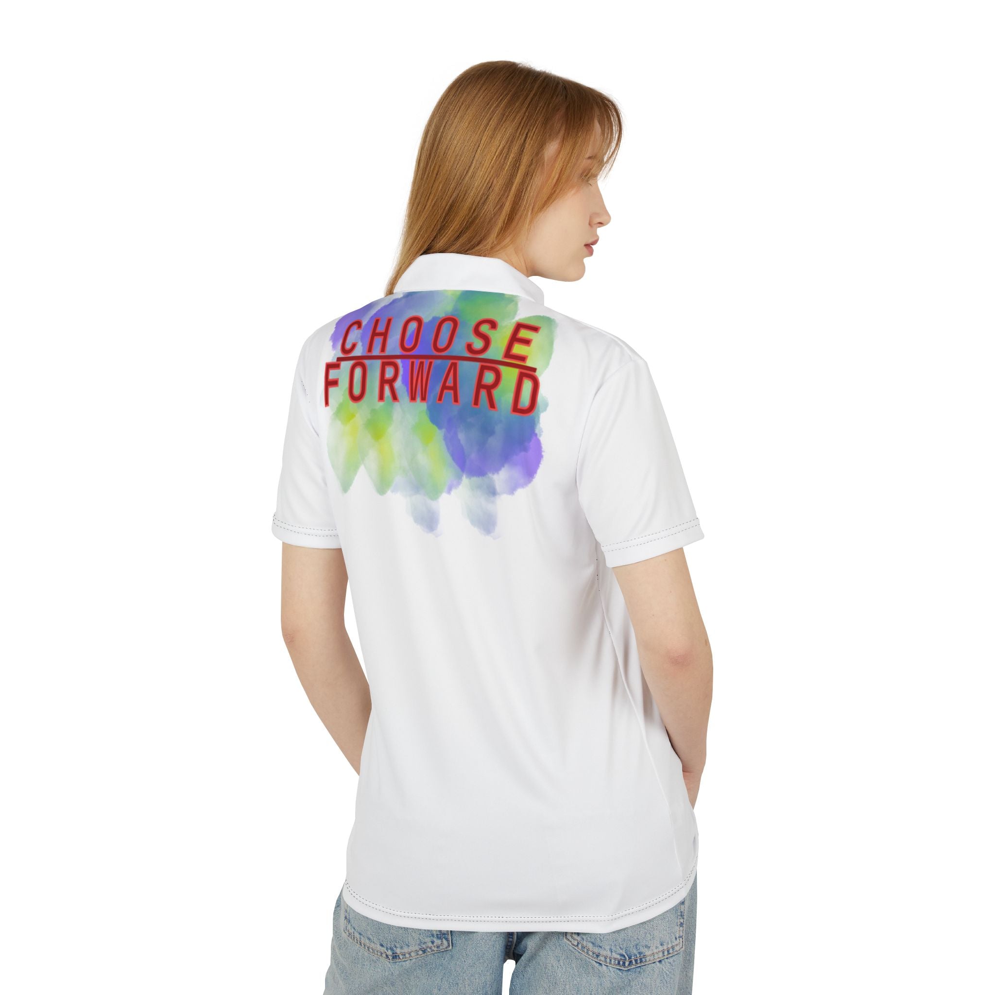Choose Forward Polo Shirt — Motivational 'Choose Forward' Polo