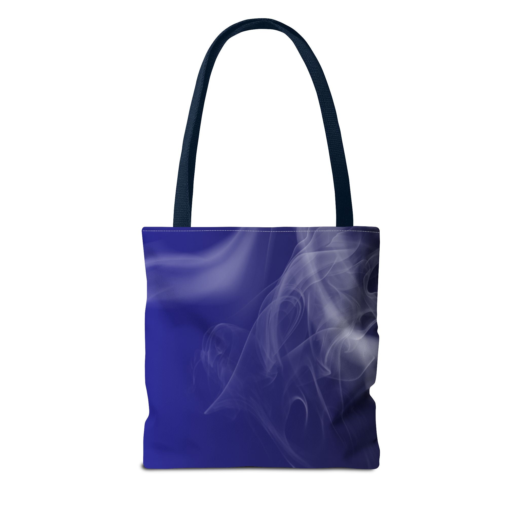 Let the Silence Be Your Power - Blue Floral Quote Tote Bag Inspirational Canvas Tote