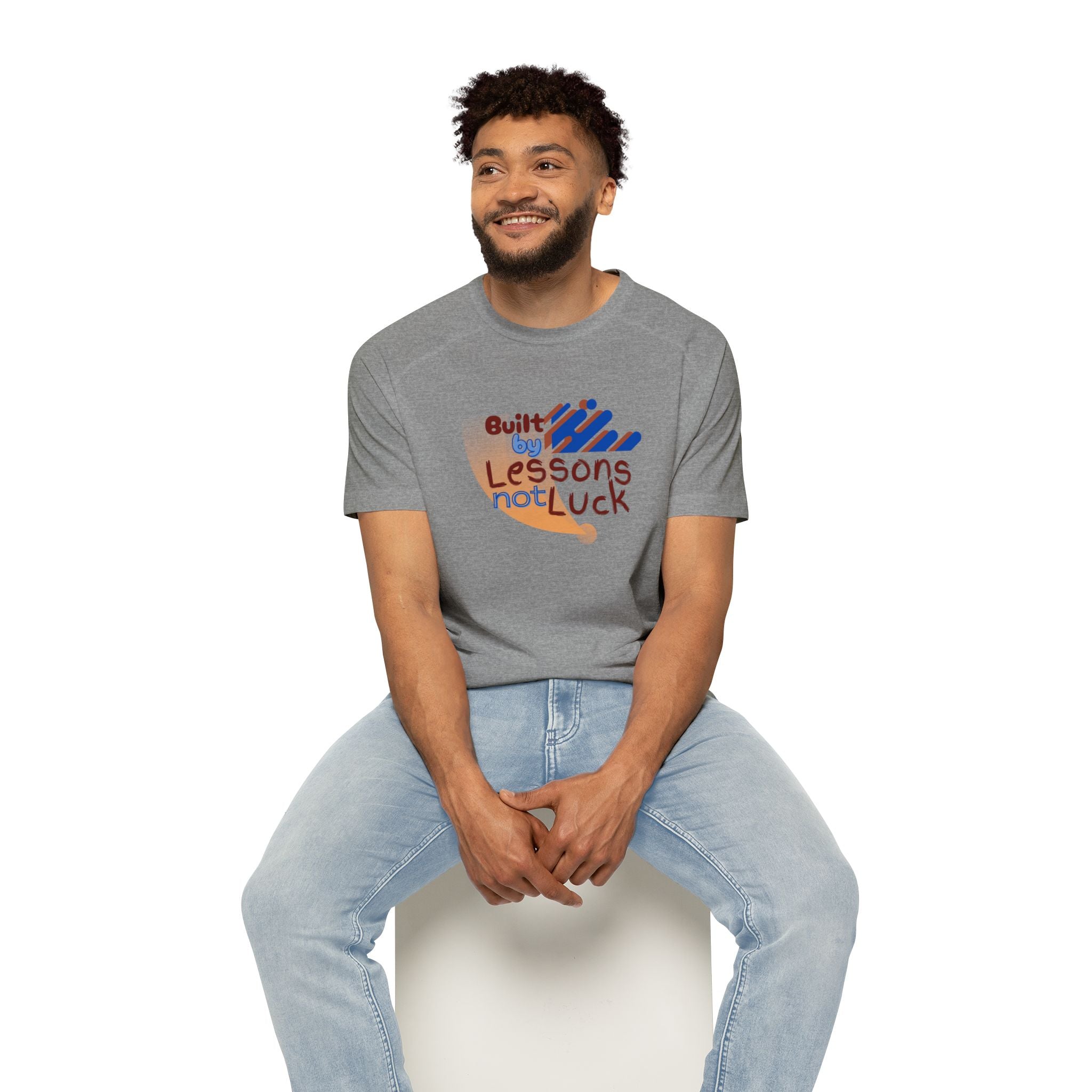 Built By Lessons Not Luck Raglan T-Shirt Motivational Retro Graphic Tee