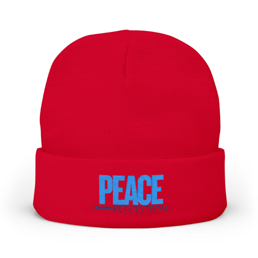 Peace Over Perfection Knit Beanie - Cozy Winter Hat