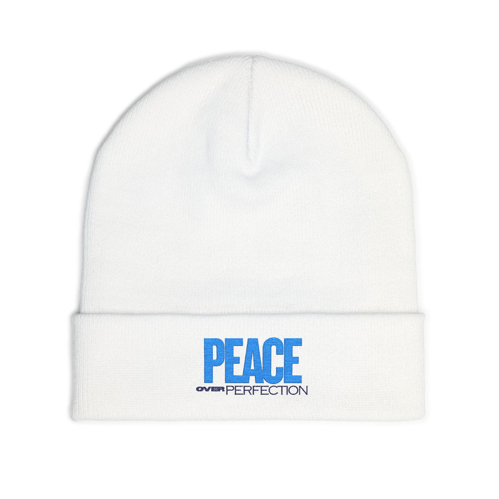 Peace Over Perfection Knit Beanie - Cozy Winter Hat