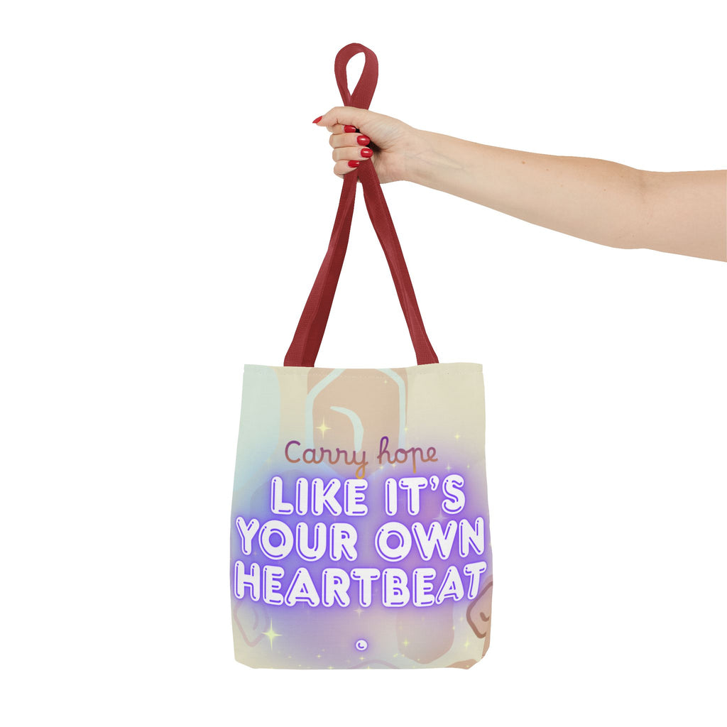Like It's Your Own Heartbeat - Neon Quote All-Over Print Tote Bag