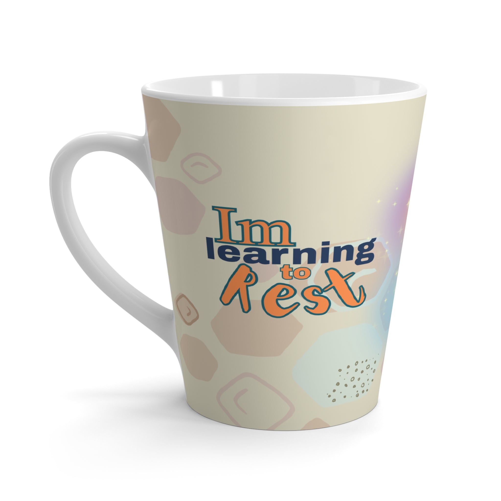 I'm Learning to Rest Inspirational Ceramic Coffee Cup Latte Mug