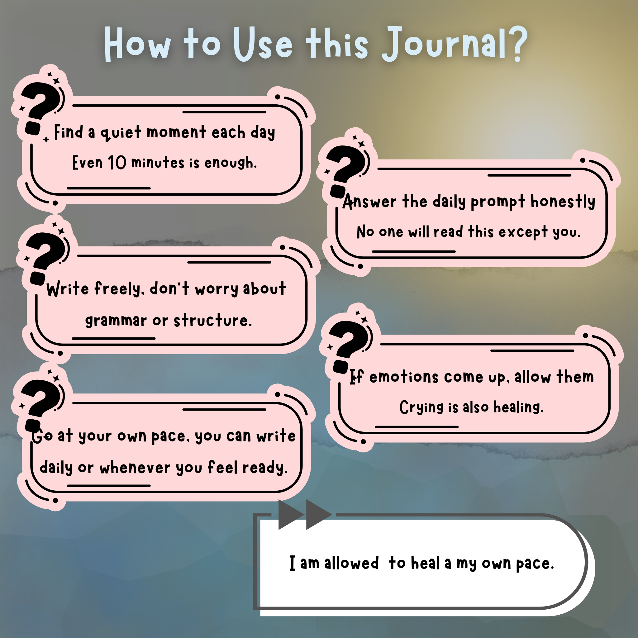 The Closure I Never Received A 30-Day Healing Journal for Letting Go, Finding Peace and Moving Forward Digital Downloads