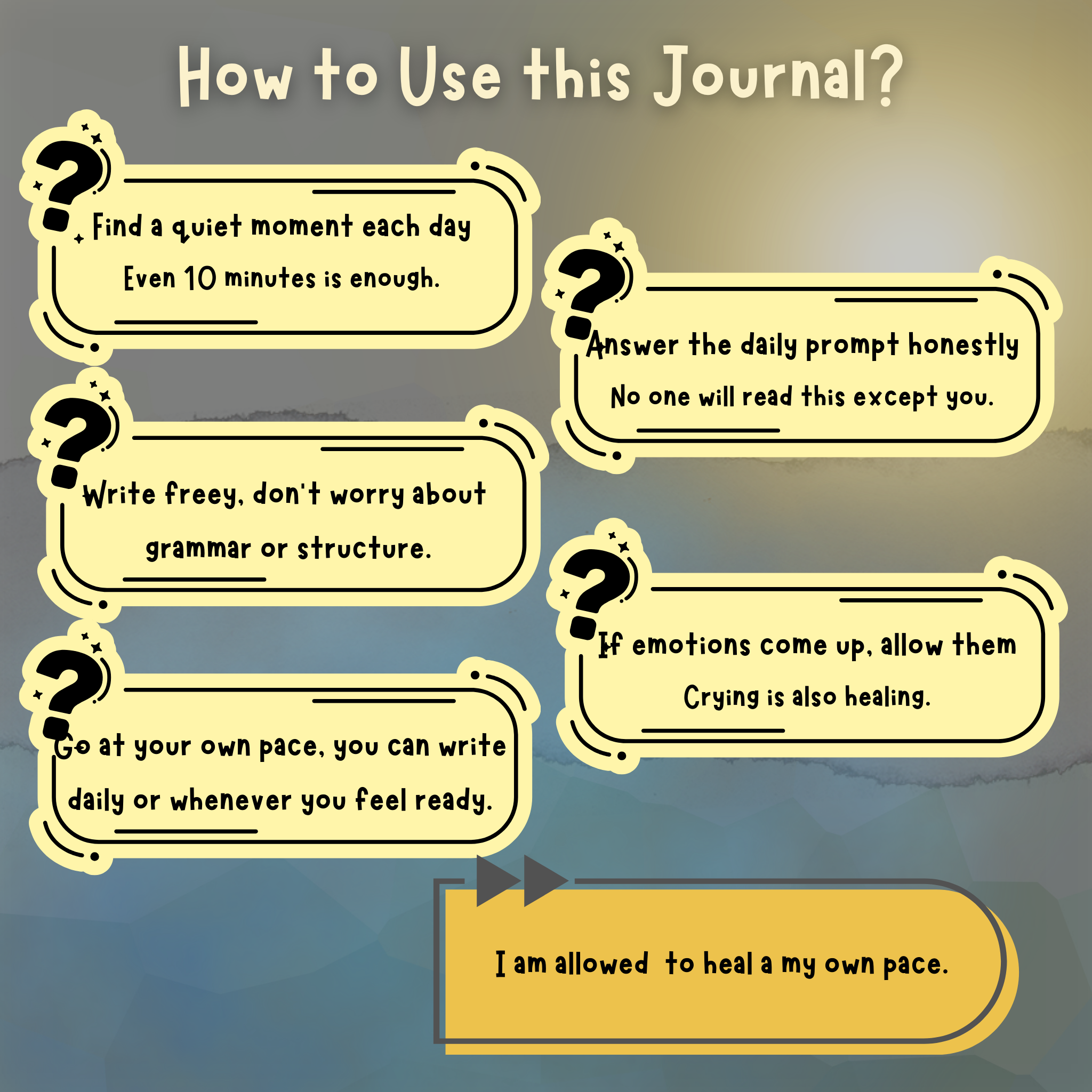 30 Day Healing Journal: A Guided Journey for Emotional Healing, Self Reflection, and Inner Peace