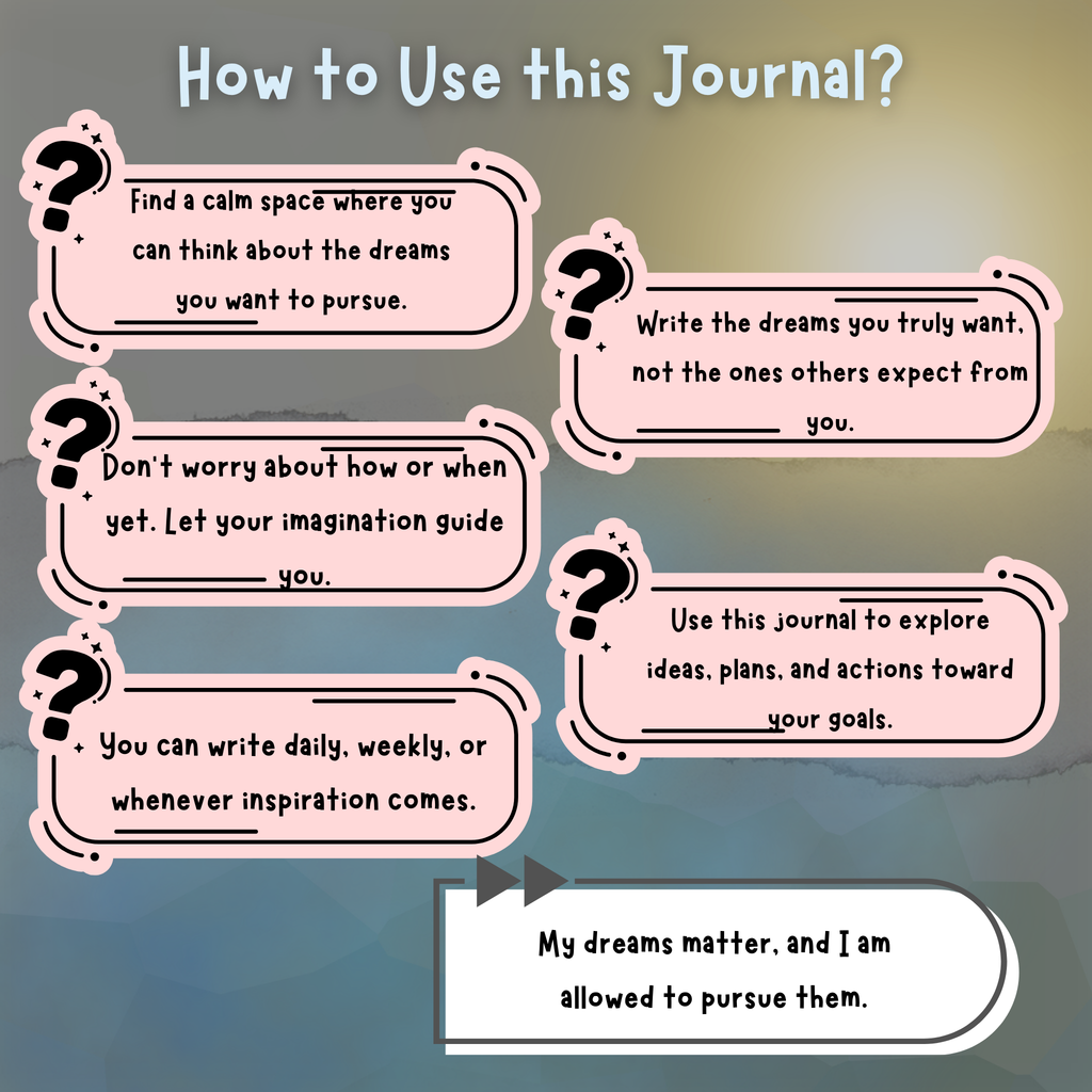 Dreams I Owe Myself Journal | Self Reflection & Personal Growth Guided Journal | Mindset & Goal Setting Workbook