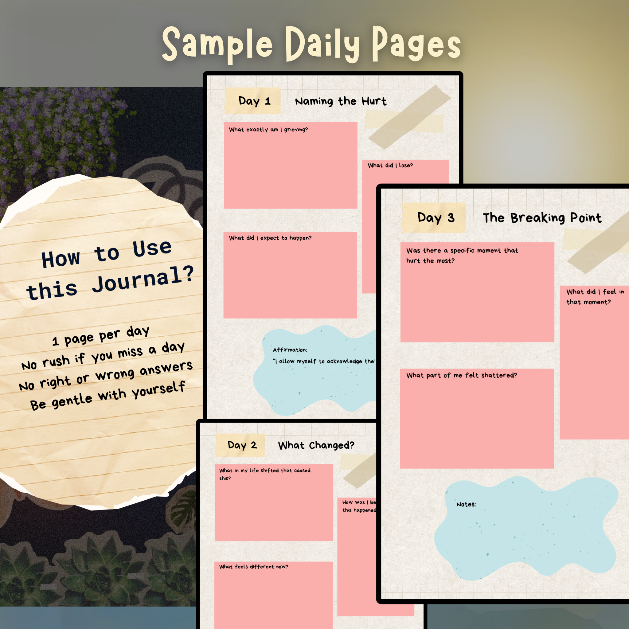 30 Day Healing Journal: A Guided Journey for Emotional Healing, Self Reflection, and Inner Peace