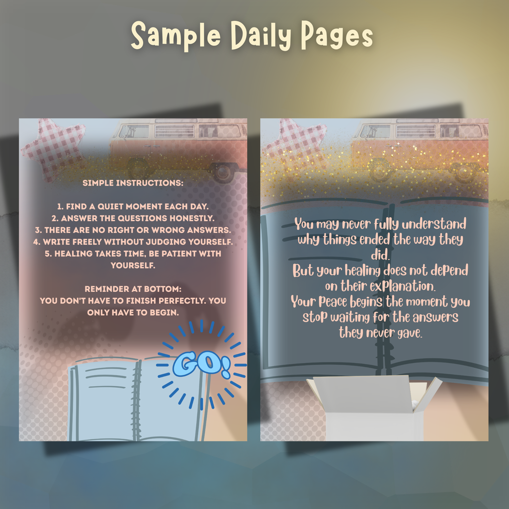 The Closure I Never Received A 30-Day Healing Journal for Letting Go, Finding Peace and Moving Forward Digital Downloads