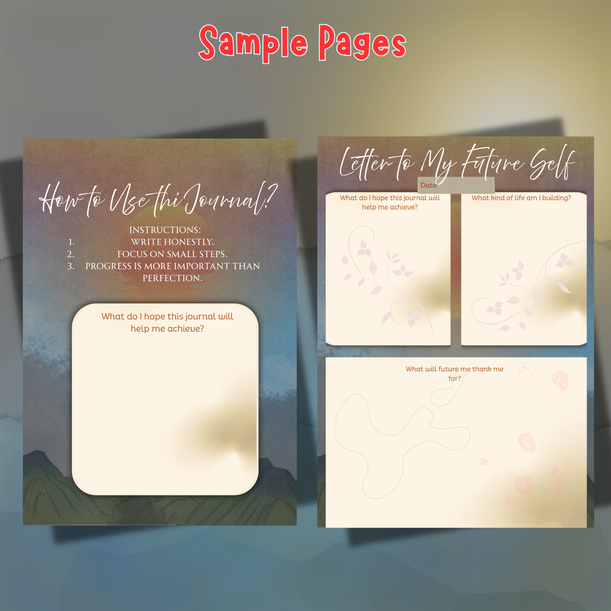 Dreams I Owe Myself Journal | Self Reflection & Personal Growth Guided Journal | Mindset & Goal Setting Workbook