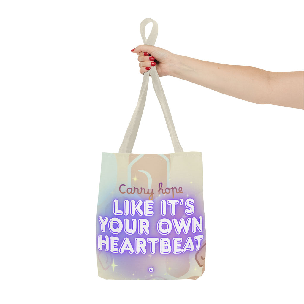Like It's Your Own Heartbeat - Neon Quote All-Over Print Tote Bag