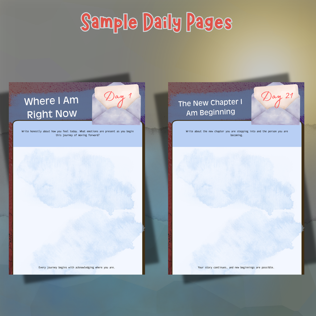 21 Days to Move On and Begin Again | Guided Healing Journal for Letting Go, Self-Love & Emotional Renewal