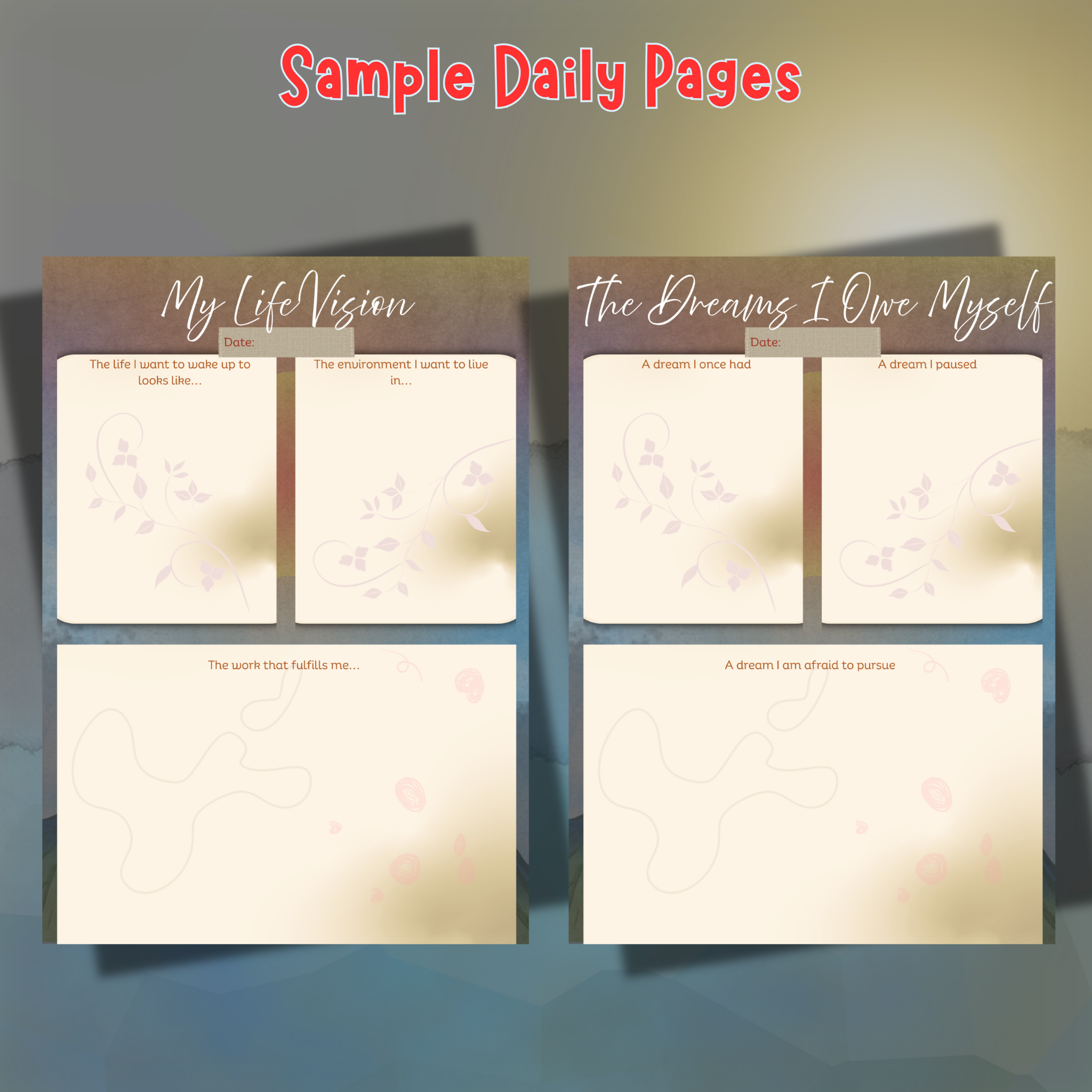 Dreams I Owe Myself Journal | Self Reflection & Personal Growth Guided Journal | Mindset & Goal Setting Workbook