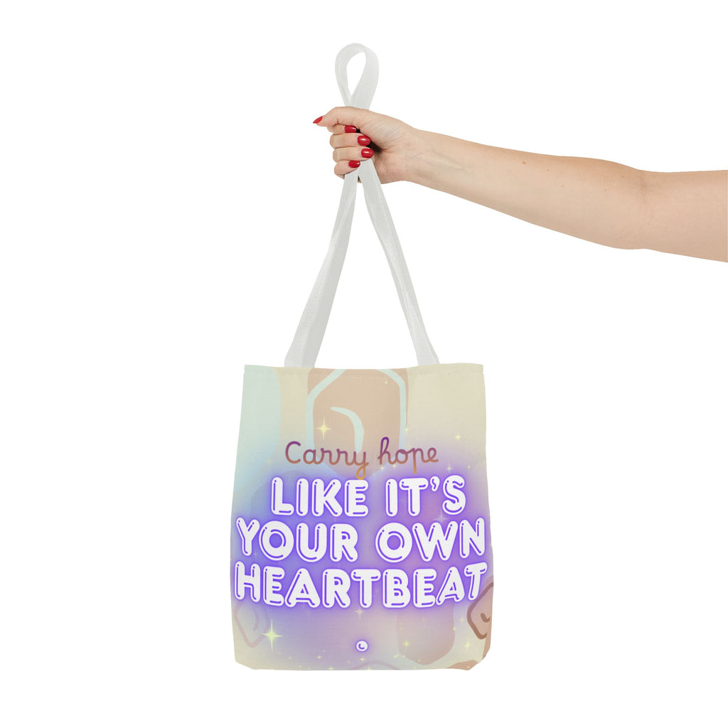 Like It's Your Own Heartbeat - Neon Quote All-Over Print Tote Bag
