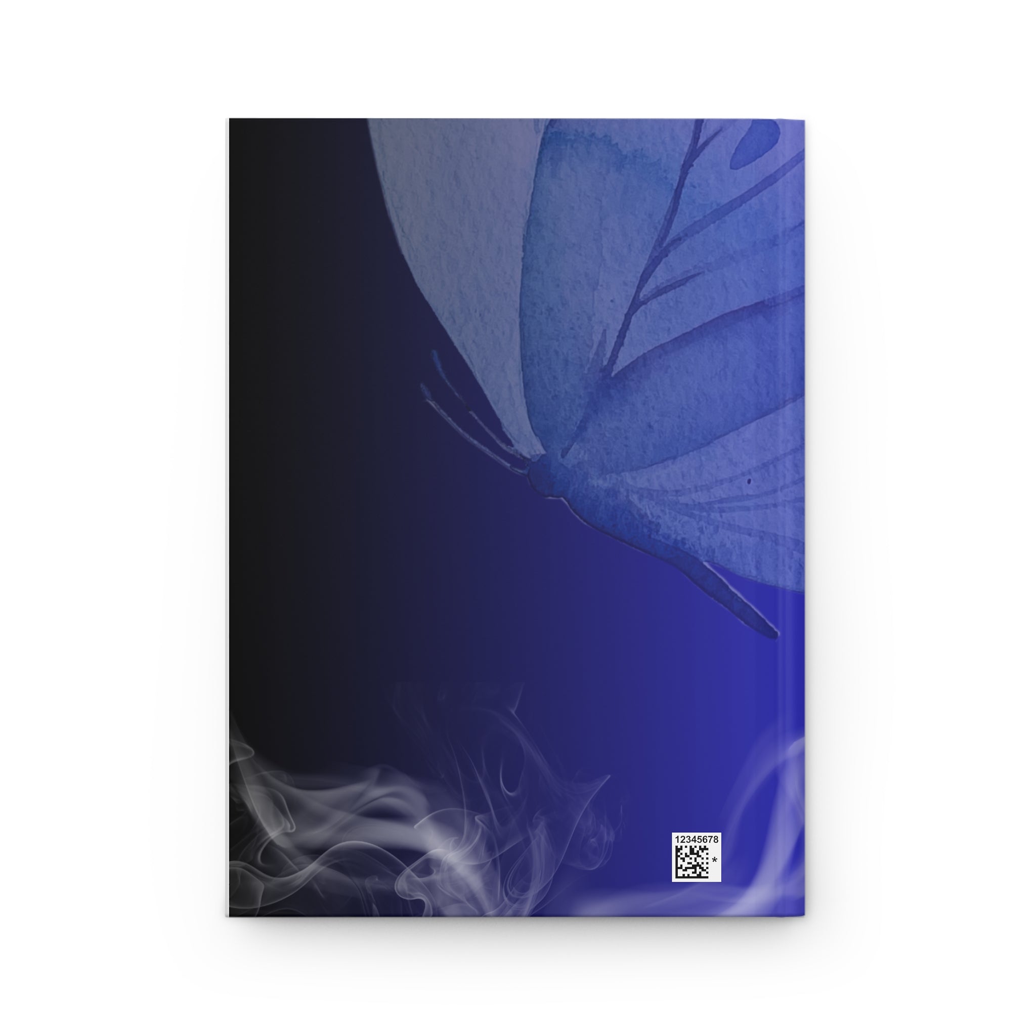 Hardcover Journal — "Let the Silence Be Your Power" Blue Butterfly Meditation Notebook