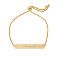 I Know My Worth Engraved Bar Bracelet Adjustable Gold Rose Gold Silver Minimalist Stainless Steel Self Love Jewelry