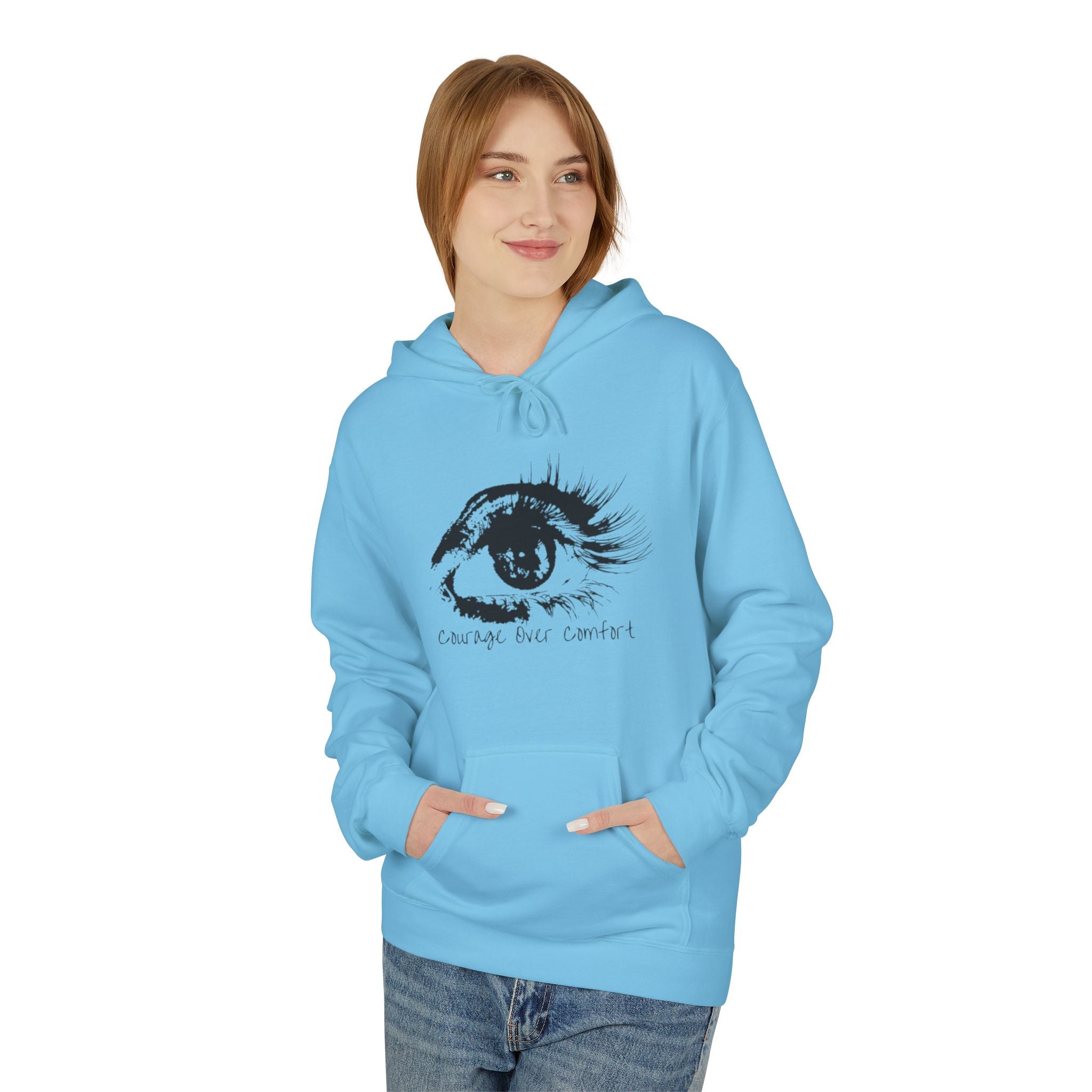 Change Your Control - Eye Sketch Hoodie Minimal Art Pullover