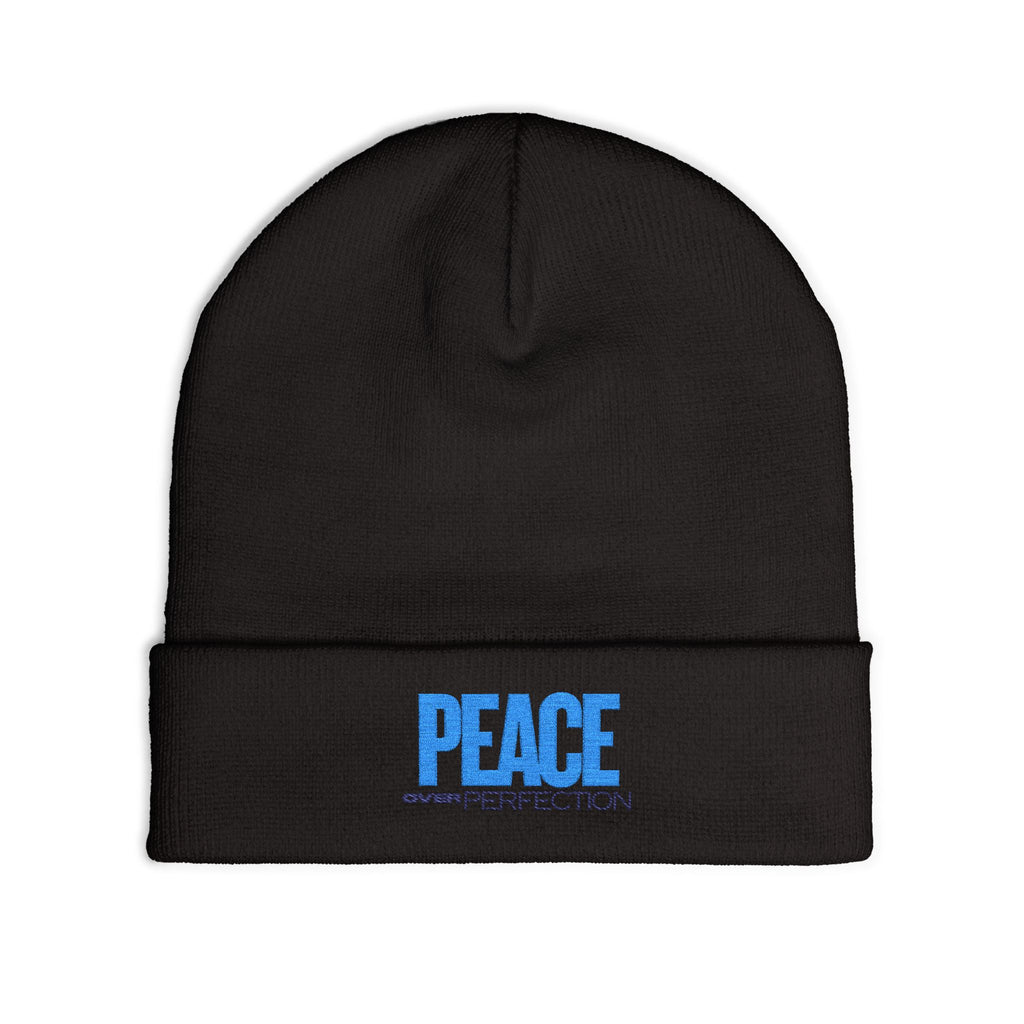 Peace Over Perfection Knit Beanie - Cozy Winter Hat
