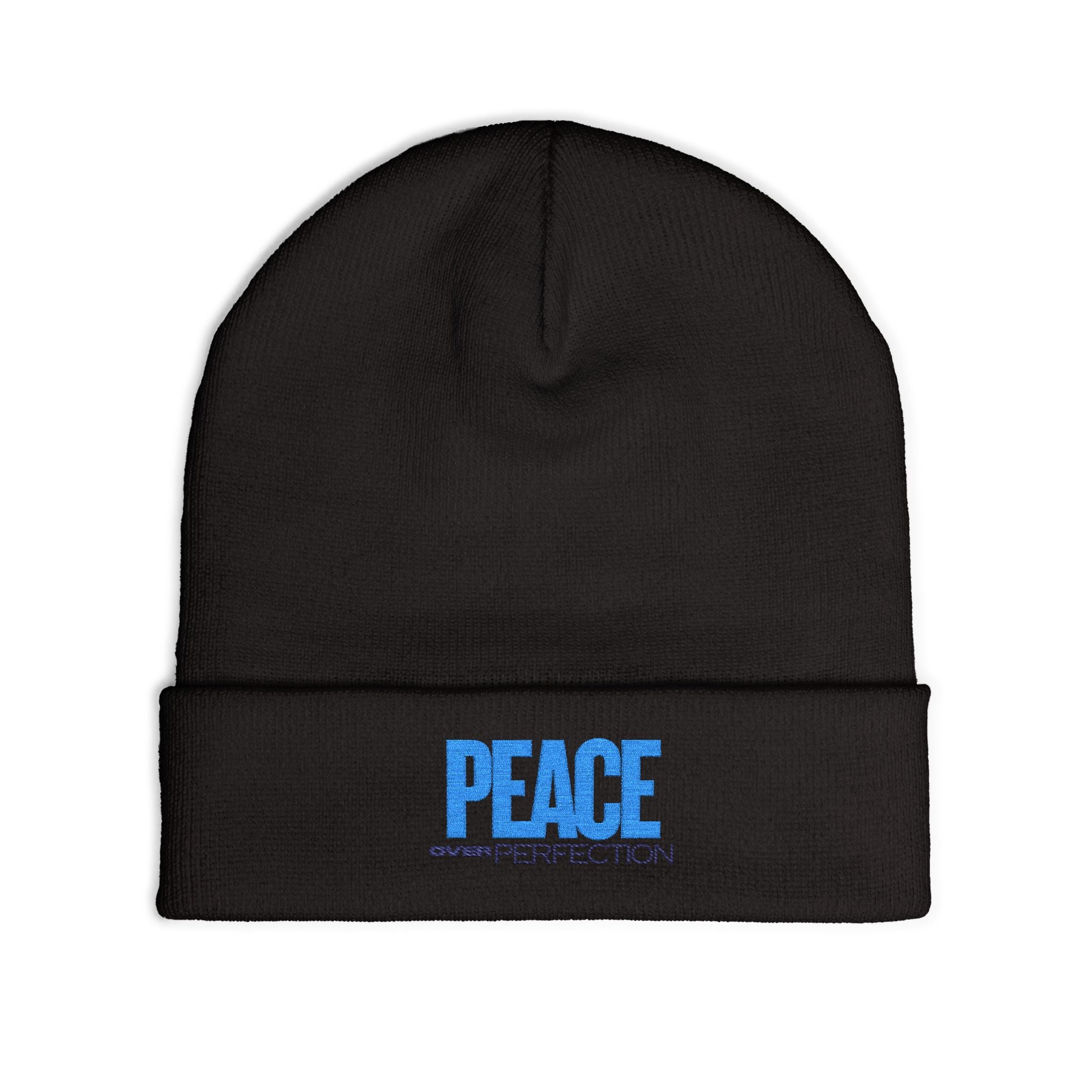 Peace Over Perfection Knit Beanie - Cozy Winter Hat