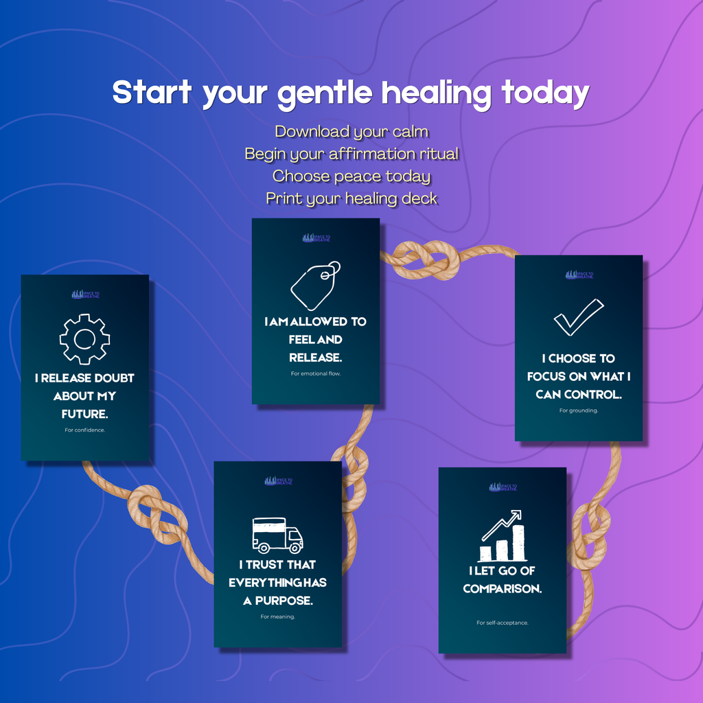 Letting Go & Emotional Freedom Affirmation Cards 50 Printable Cards | Healing Mindset Self-Love Digital Download