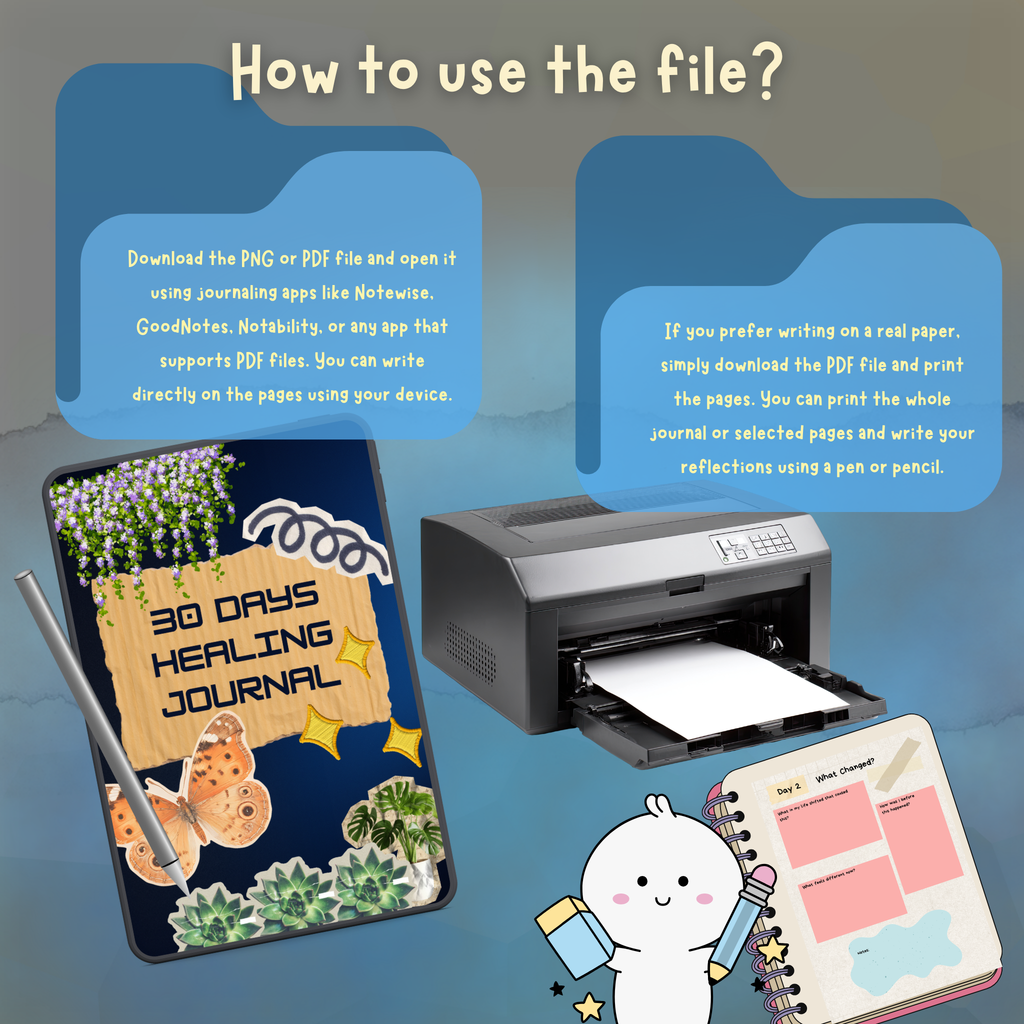 30 Day Healing Journal: A Guided Journey for Emotional Healing, Self Reflection, and Inner Peace