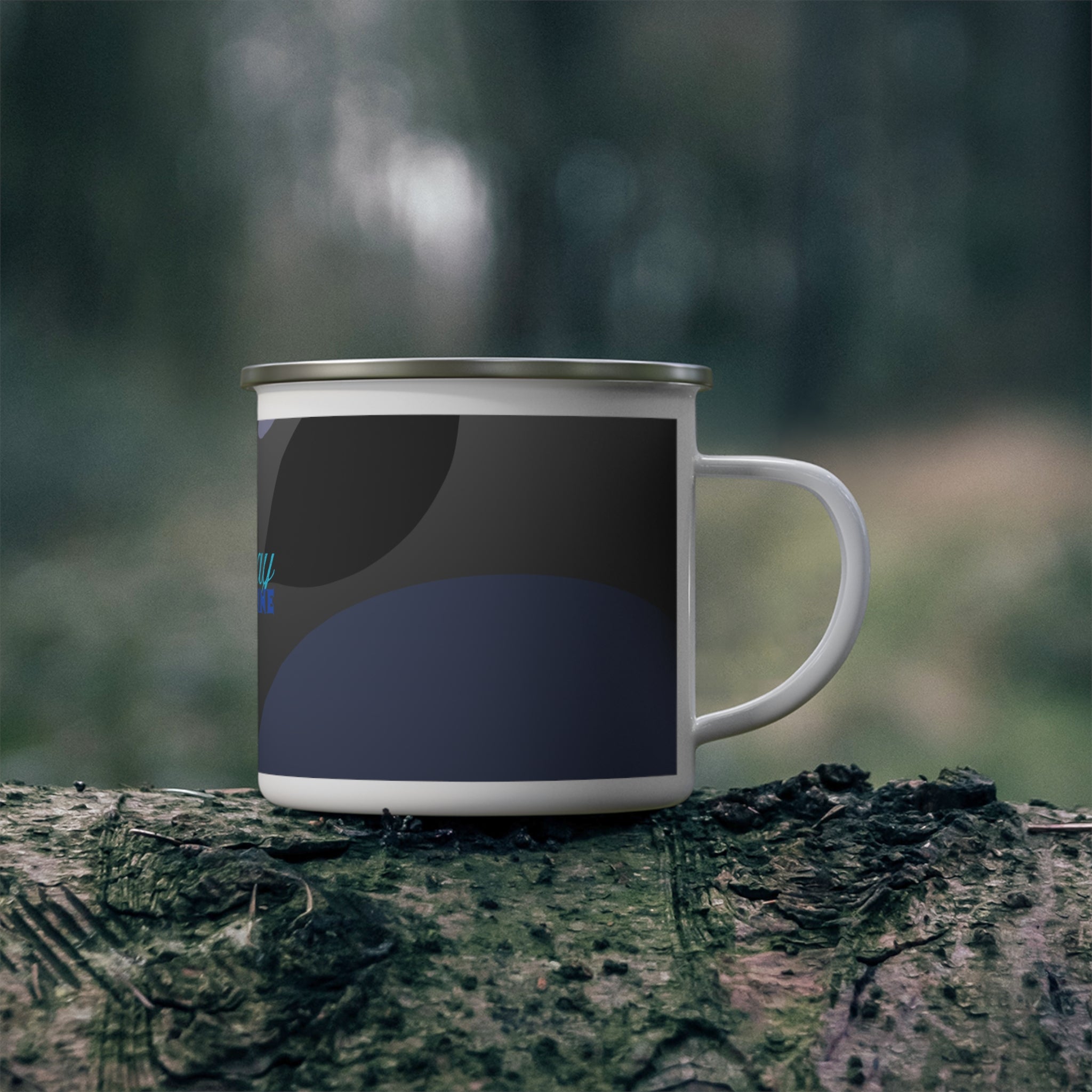 It's Okay I'm Fine Dark Blue Camper Cup Enamel Mug