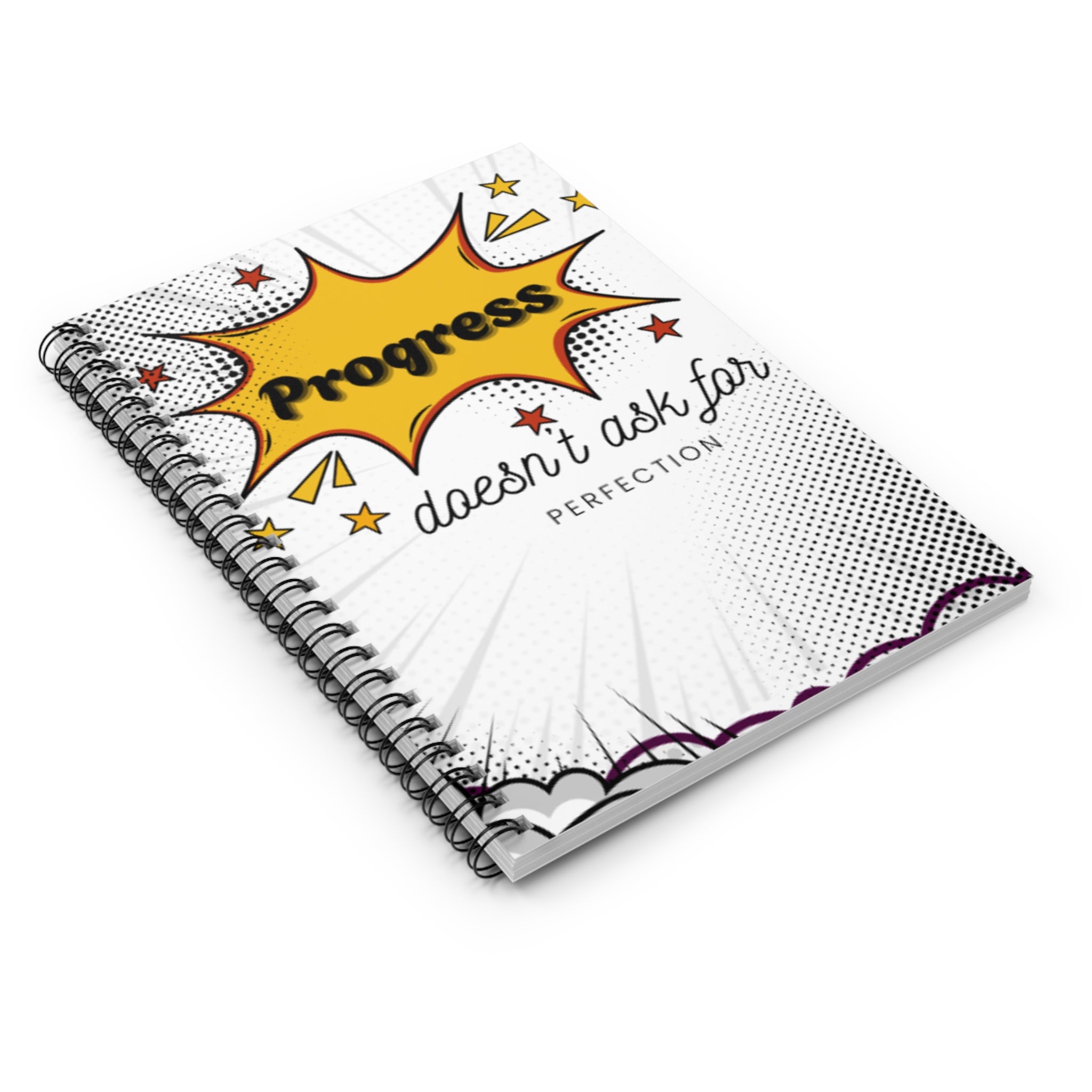 Progress Doesn’t Ask for Perfection – 6"x8" Ruled Spiral Notebook