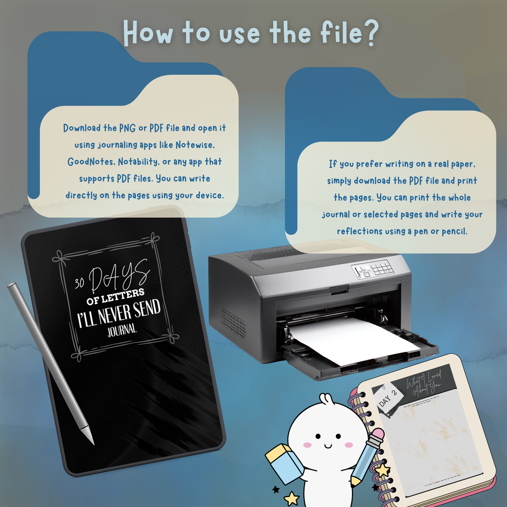 30 Days of Letters I’ll Never Send | Emotional Release & Breakup Healing Journal for Letting Go