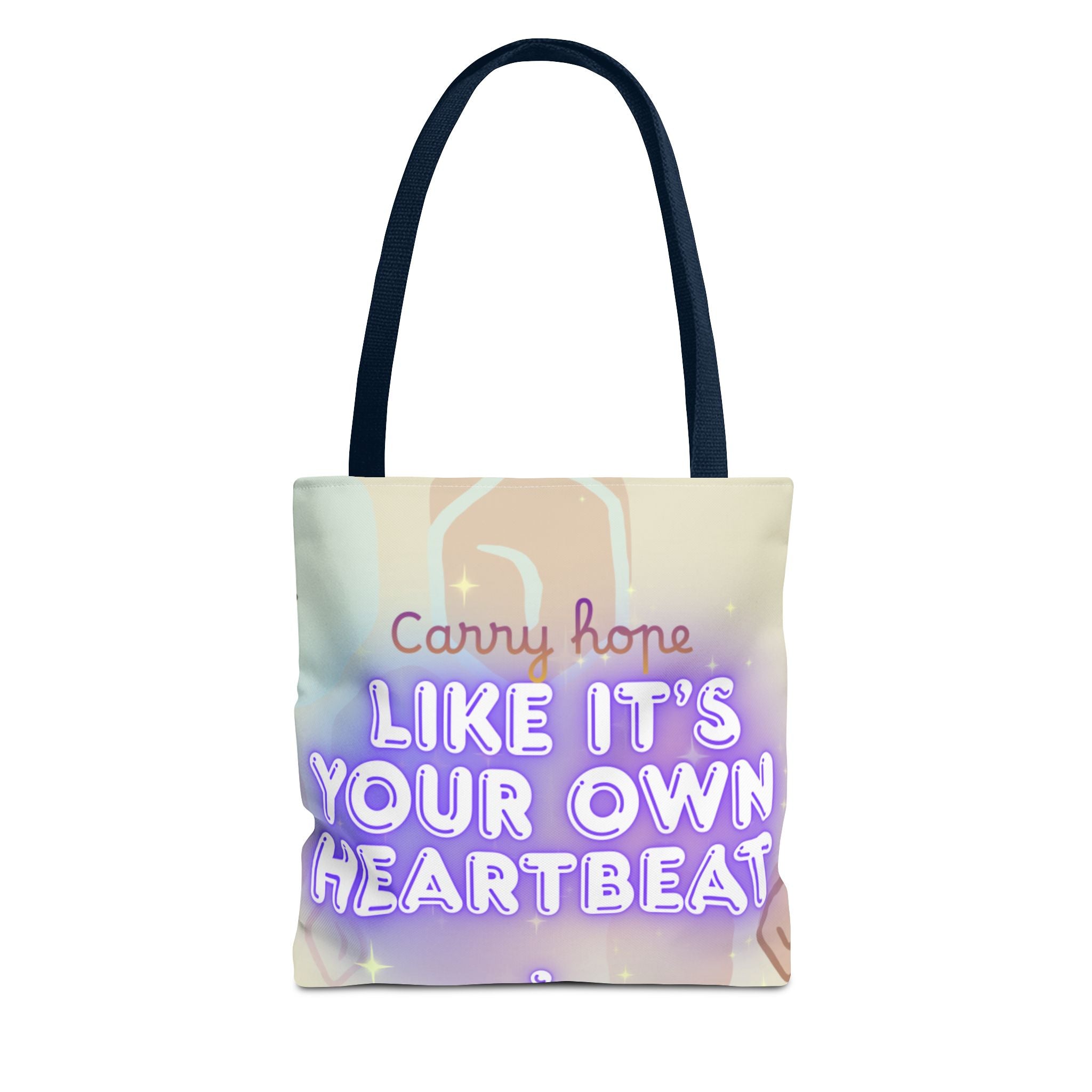 Like It's Your Own Heartbeat - Neon Quote All-Over Print Tote Bag