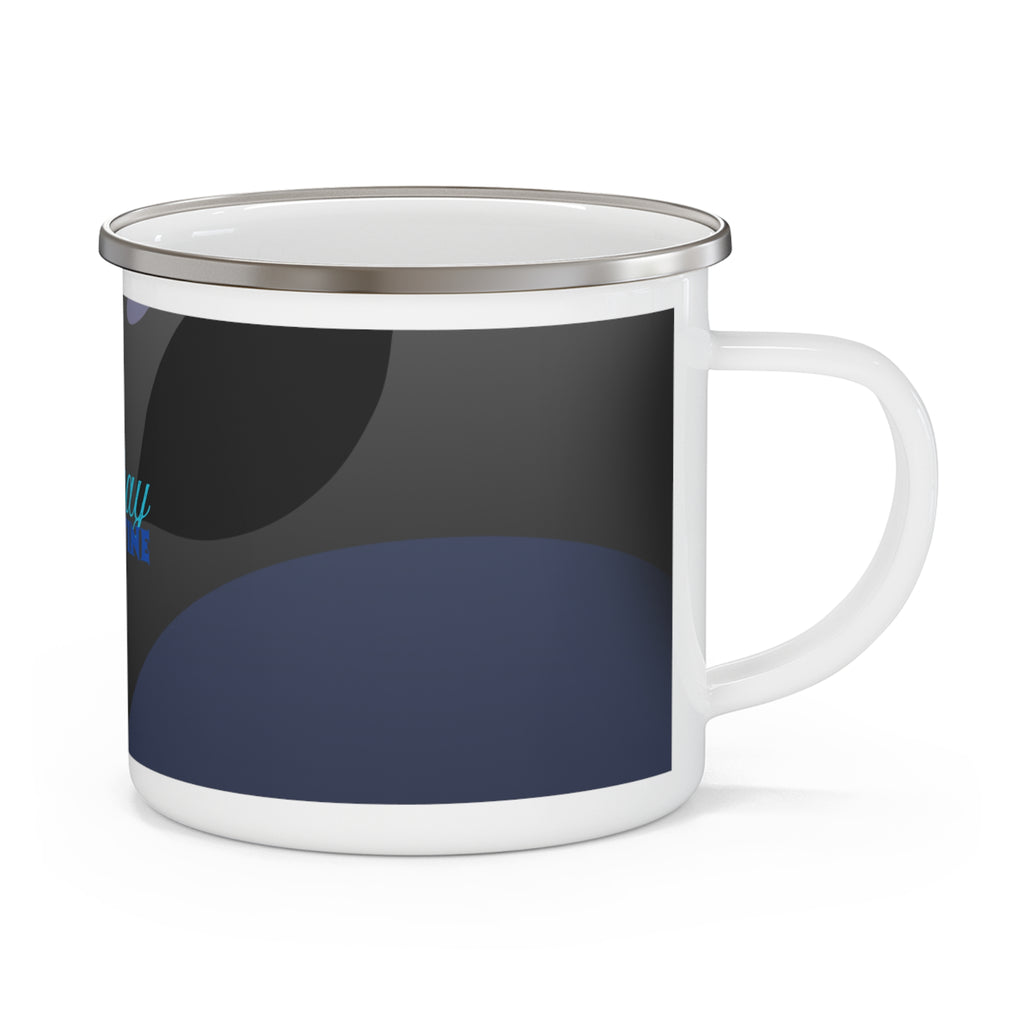 It's Okay I'm Fine Dark Blue Camper Cup Enamel Mug
