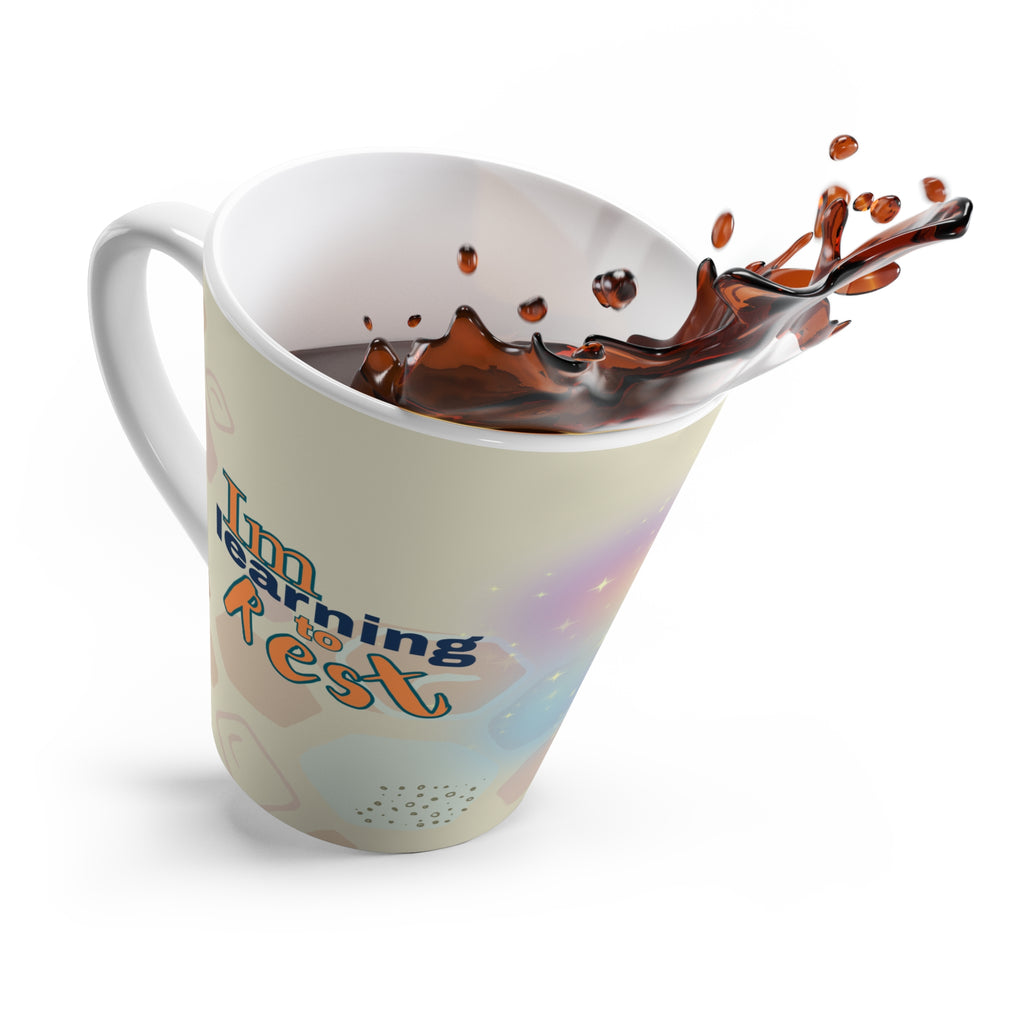 I'm Learning to Rest Inspirational Ceramic Coffee Cup Latte Mug