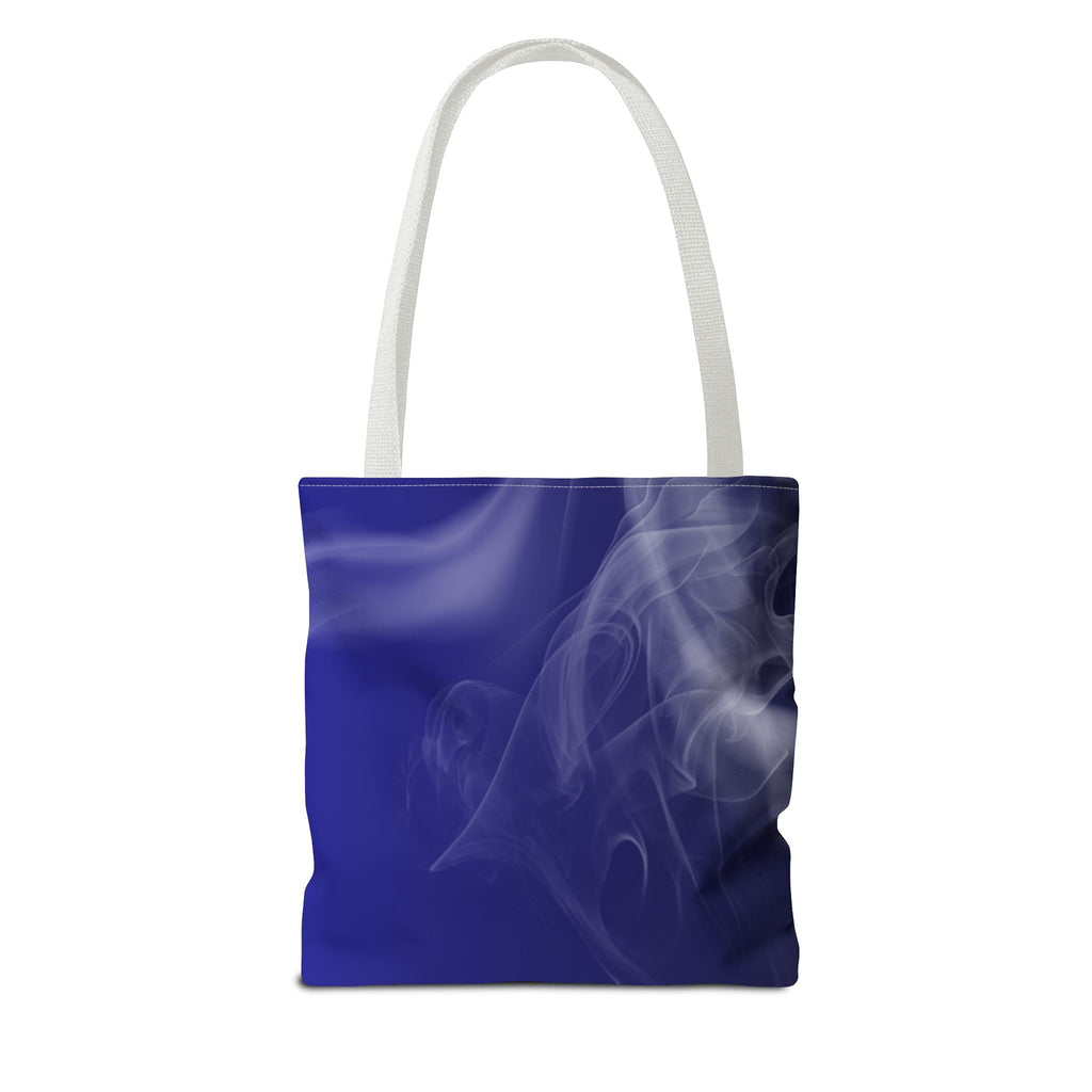 Let the Silence Be Your Power - Blue Floral Quote Tote Bag Inspirational Canvas Tote