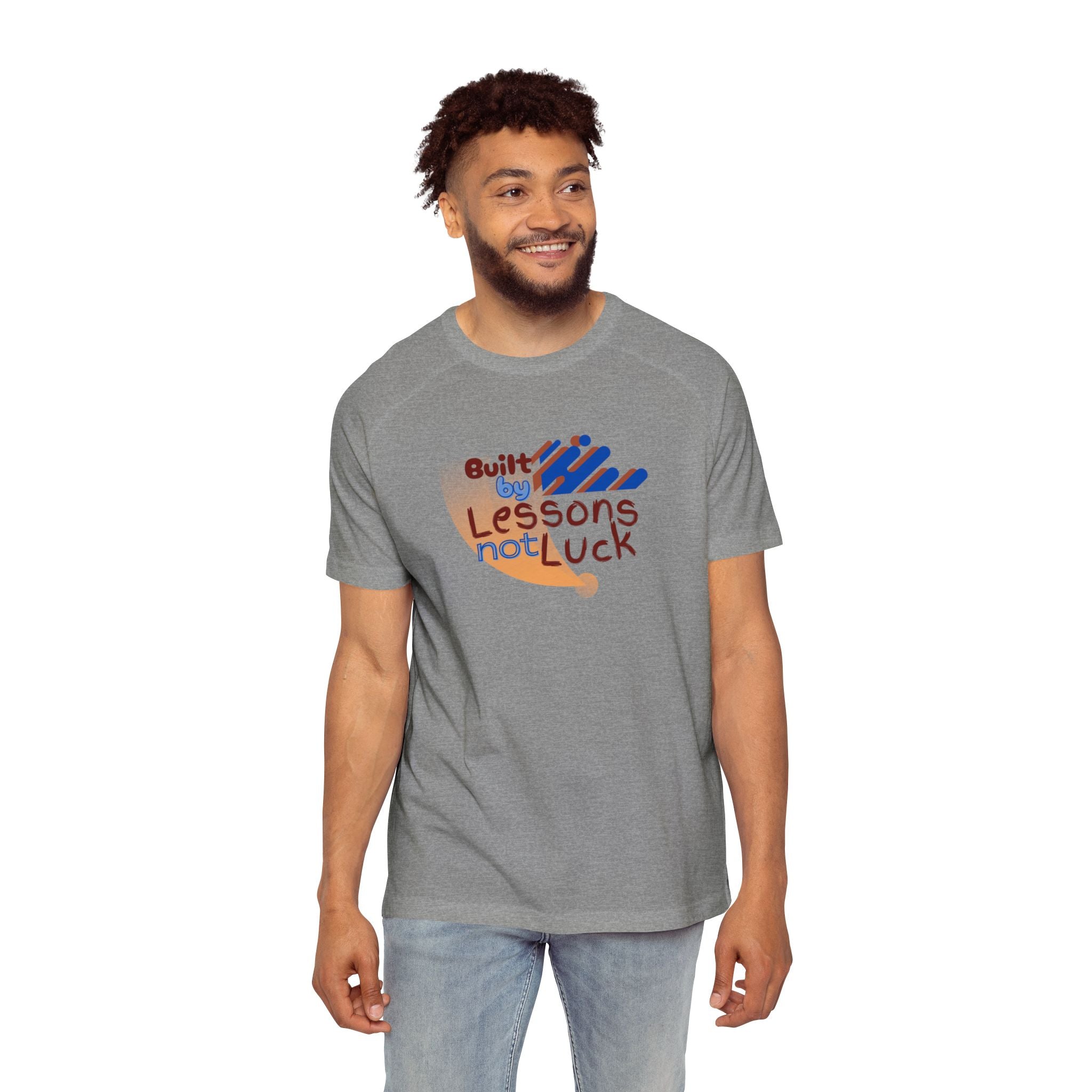 Built By Lessons Not Luck Raglan T-Shirt Motivational Retro Graphic Tee