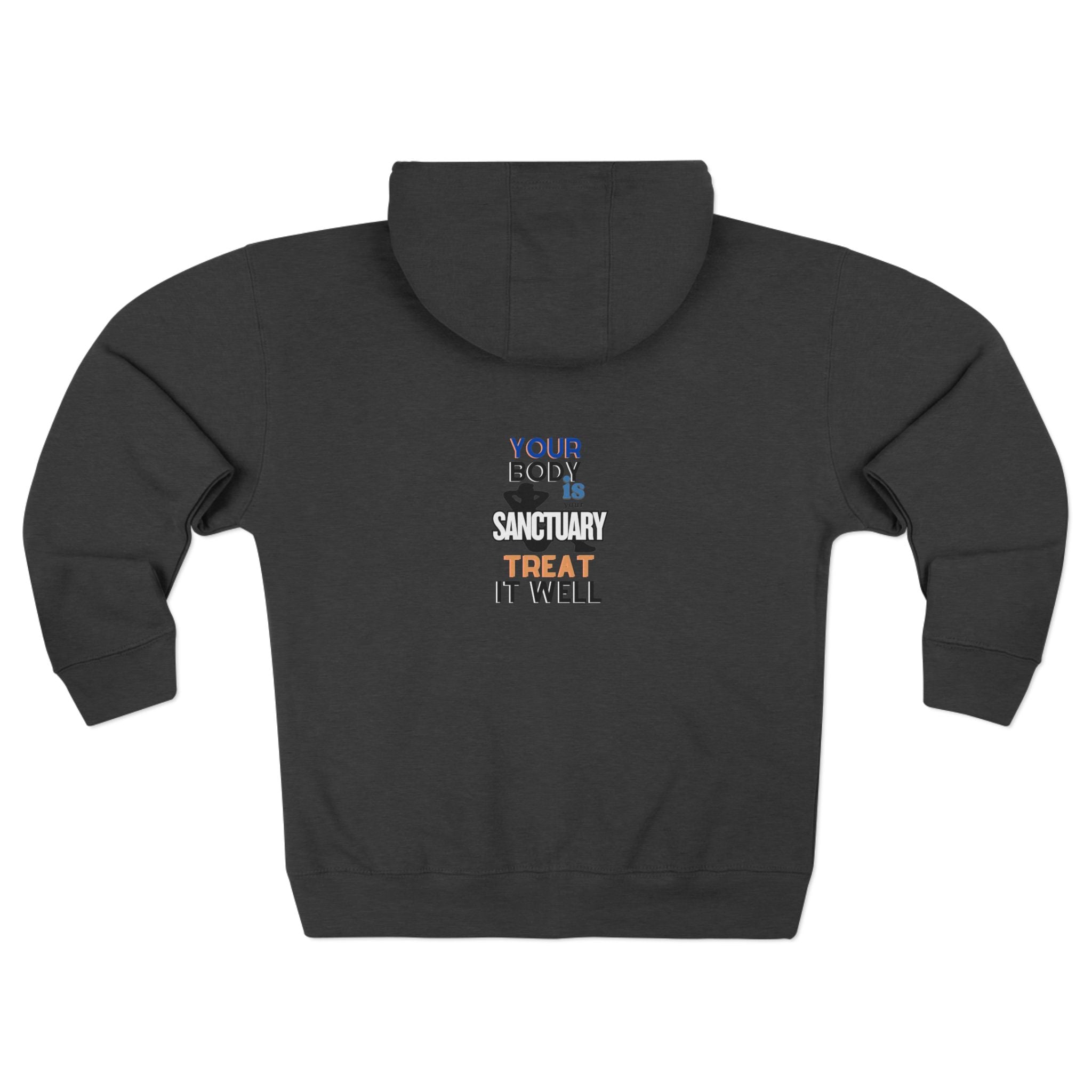Your Body Is a Sanctuary, Treat It Well Wellness Zip-Up Hoodie