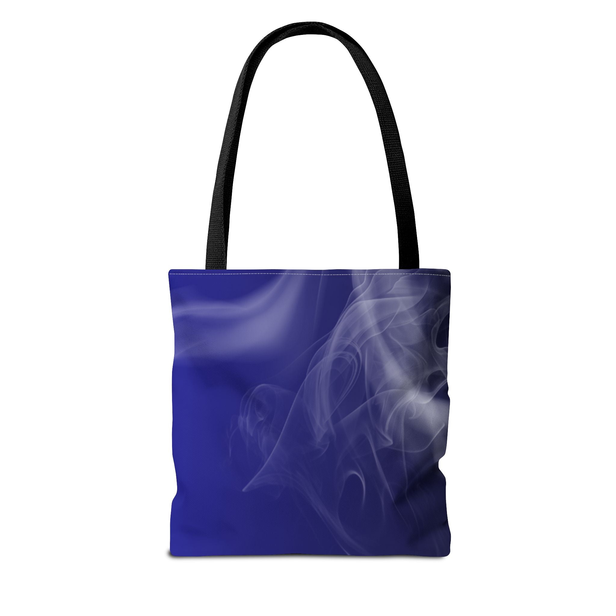 Let the Silence Be Your Power - Blue Floral Quote Tote Bag Inspirational Canvas Tote