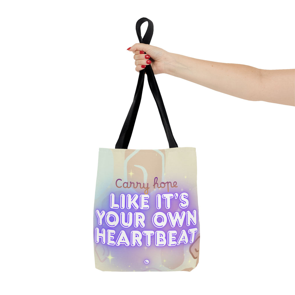 Like It's Your Own Heartbeat - Neon Quote All-Over Print Tote Bag