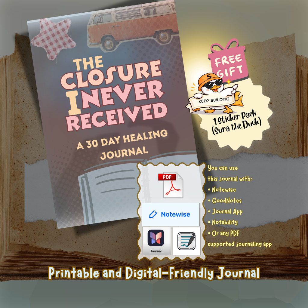 The Closure I Never Received A 30-Day Healing Journal for Letting Go, Finding Peace and Moving Forward Digital Downloads